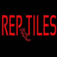 Red Reptiles Block 2 Neon Skilt