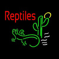 Red Reptiles Green Logo 1 Neon Skilt