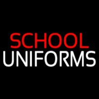 Red School White Uniforms Neon Skilt