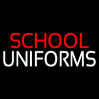 Red School White Uniforms Neon Skilt