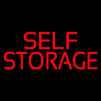 Red Self Storage Neon Skilt