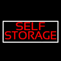 Red Self Storage White Border 1 Neon Skilt