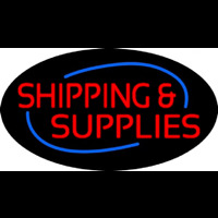 Red Shipping Supplies Deco Style Neon Skilt