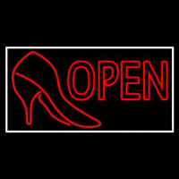 Red Shoe Open Neon Skilt