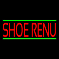Red Shoe Renu Green Line Neon Skilt