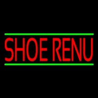 Red Shoe Renu Green Line Neon Skilt