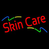 Red Skin Care Multi Colored Waves Neon Skilt