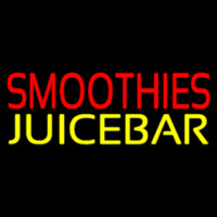 Red Smoothies Juice Bar Yellow Neon Skilt