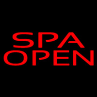 Red Spa Open Neon Skilt