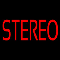 Red Stereo Block Neon Skilt
