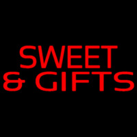Red Sweets And Gifts Neon Skilt