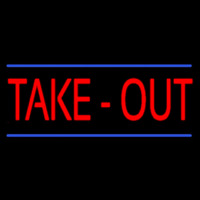 Red Take Out Neon Skilt