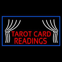 Red Tarot Card Readings Neon Skilt