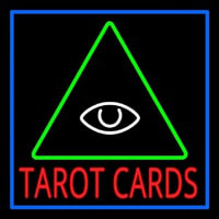 Red Tarot Cards Logo Neon Skilt