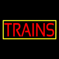 Red Trains Neon Skilt