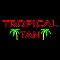 Red Tropical Tan Neon Skilt