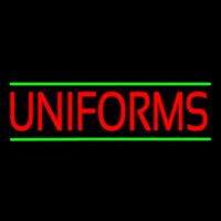 Red Uniforms Green Lines Neon Skilt