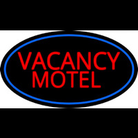 Red Vacancy Motel With Blue Border Neon Skilt
