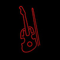 Red Violin Logo Neon Skilt