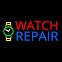 Red Watch Blue Repair With Logo Neon Skilt