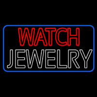 Red Watch White Jewelry Neon Skilt