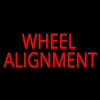 Red Wheel Alignment 1 Neon Skilt
