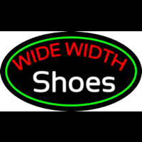 Red Wide Width White Shoes Neon Skilt