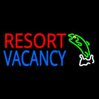 Resort Vacancy With Fish Neon Skilt