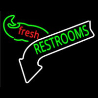 Restrooms Neon Skilt