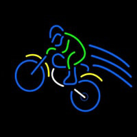 Rider With Bike Neon Skilt