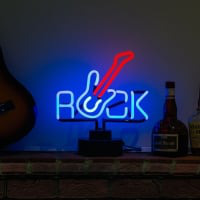 Rock Guitar Desktop Neon Skilt
