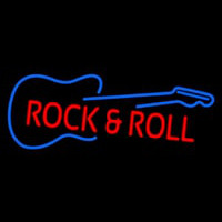Rock N Roll Guitar Neon Skilt