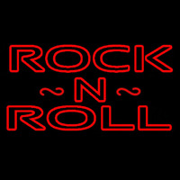 Rock N Roll Red Neon Skilt