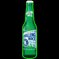 Rolling Rock Bottle Beer Sign Neon Skilt