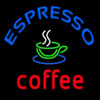 Round Espresso Coffee Neon Skilt