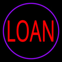 Round Loan Neon Skilt