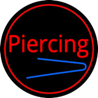 Round Piercing Neon Skilt