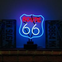 Route 66 Desktop Neon Skilt