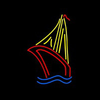 Sailboat Real Neon Skilt