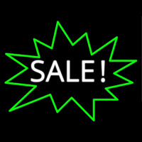 Sale With Green Border Neon Skilt