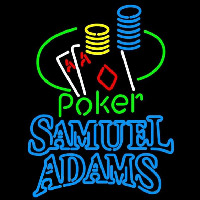 Samuel Adams Poker Ace Coin Table Beer Sign Neon Skilt