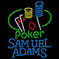 Samuel Adams Poker Ace Coin Table Beer Sign Neon Skilt