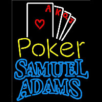 Samuel Adams Poker Ace Series Beer Sign Neon Skilt