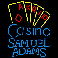 Samuel Adams Poker Casino Ace Series Beer Sign Neon Skilt