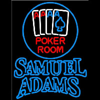 Samuel Adams Poker Room Beer Sign Neon Skilt