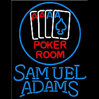 Samuel Adams Poker Room Beer Sign Neon Skilt
