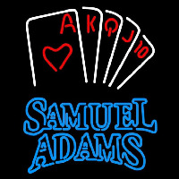 Samuel Adams Poker Series Beer Sign Neon Skilt