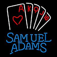 Samuel Adams Poker Series Beer Sign Neon Skilt