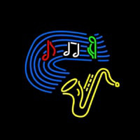 Saxophone Musical  Neon Skilt