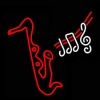 Saxophone Musical Neon Skilt